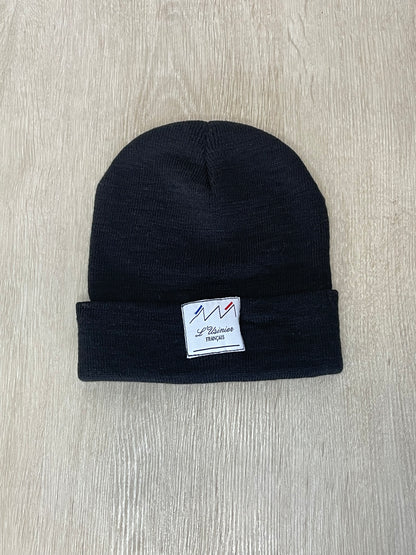 Bonnet noir unisexe fabriqué en France